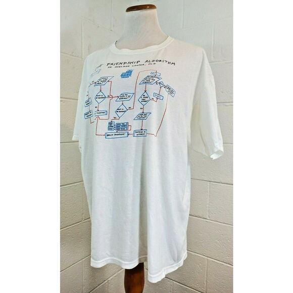 The Big Bang Theory White Friendship Algorithm Multi Color Tee Shirt Size XL - Picture 2 of 12